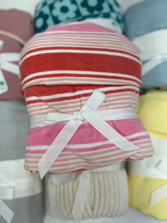 Pink Stripes Beach Towel