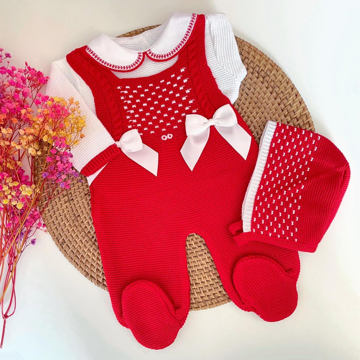 Christmas Red Knitted Set