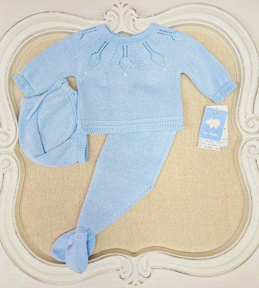 Blue Knitted Set