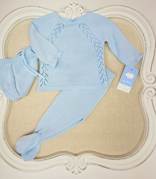 Blue Knitted Set