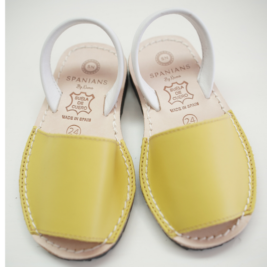 Yellow & White Menorquinas (Sandals)