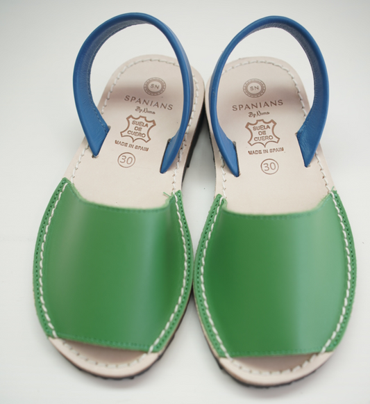 Green & Blue Menorquinas (Sandals)