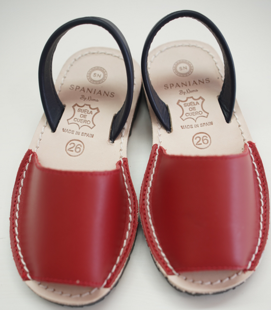 Red & Navy Blue Menorquinas (Sandals)