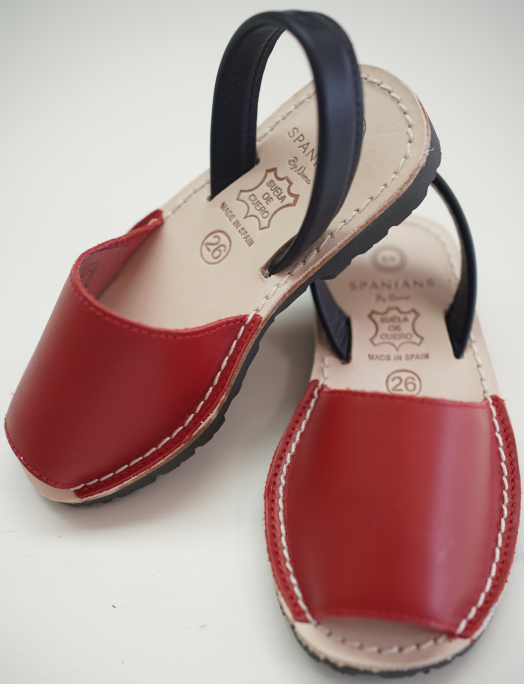 Red & Navy Blue Menorquinas (Sandals)