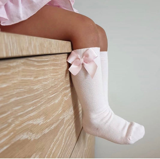 Light Pink Bow Socks